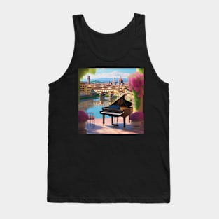 A Grand Piano In A Picturesque Scene in Florence Italy Tank Top